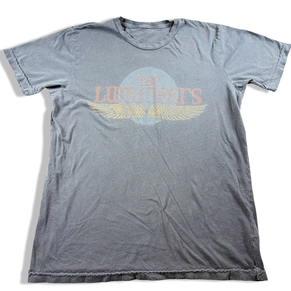 The Lumineers Band T-Shirt Mens Medium Grey Graphic Tee Made in USA Cotton